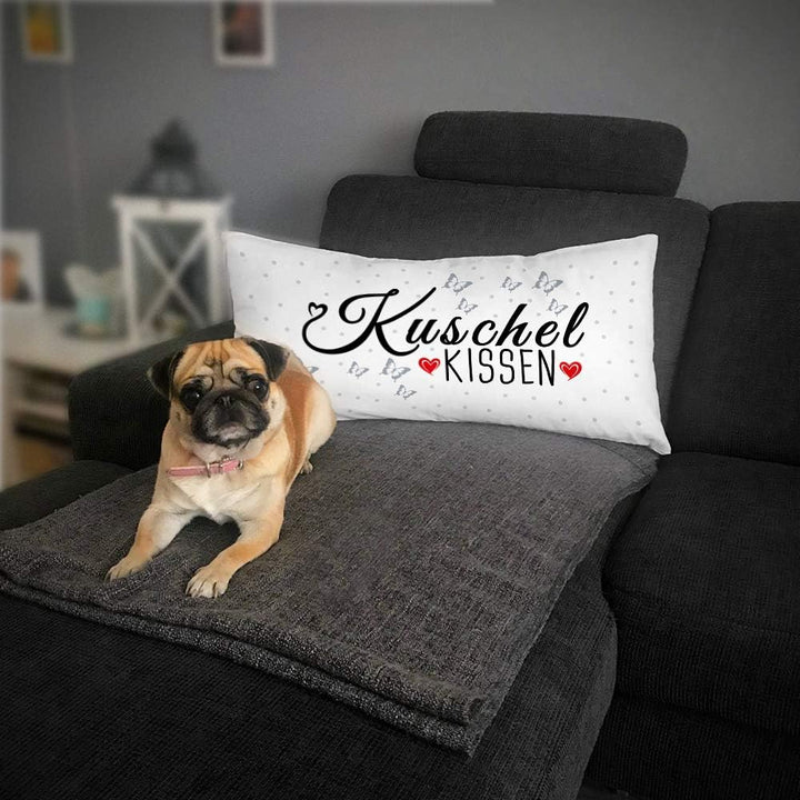 Print Royal XXL-Deko-Kissen mit Spruch Kuschelkissen - 80 x 40 cm/Geschenk-Idee/Wohnen/Dekoration/Fa