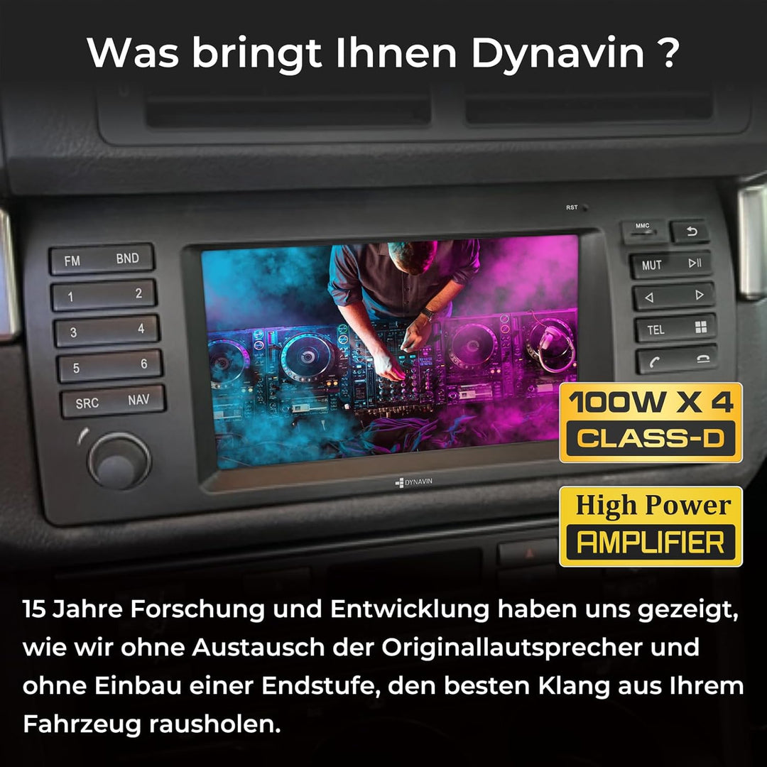 DYNAVIN Android Autoradio Navi für BMW 5er E39 1996-2003 Range Rover 2002-2004, 7 Zoll OEM Radio mit