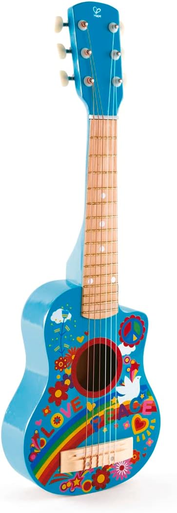 Hape Gitalele Flower-Power, Spielzeug Musikinstrument für Kinder ab 3 Jahre Mehrfarbig, Mehrfarbig