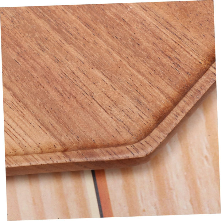 Cabilock Natürliche Holz Tee Tablett Octagon Form Snack Platte Obst Brot Servieren