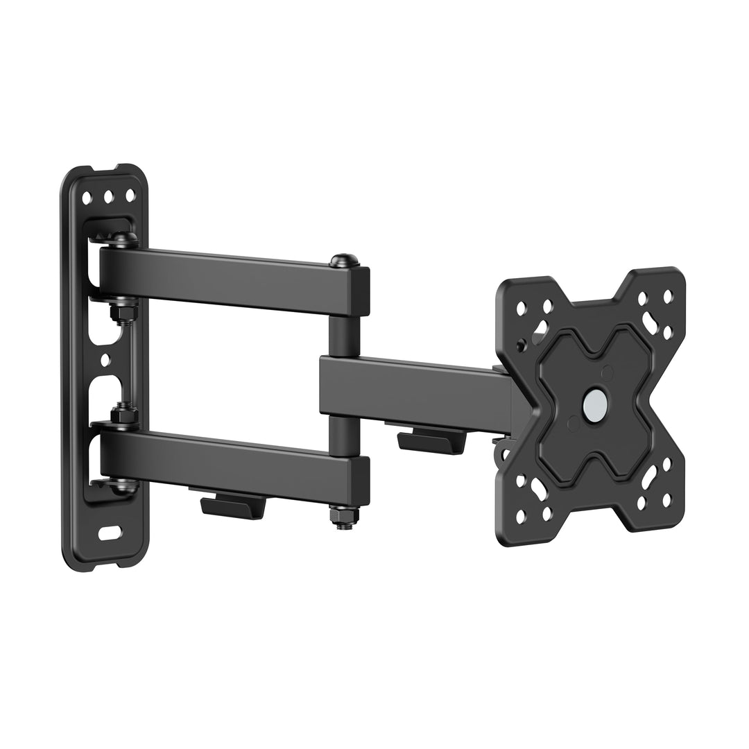 PureMounts TV Monitor Wandhalterung, neigbare und schwenkbare Universal Halterung mit Gelenk-Arm, ma