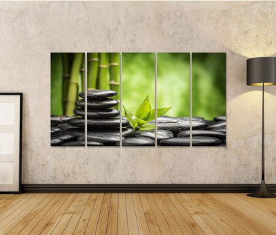 islandburner Bild auf Leinwand Zen Basaltsteinen Und Bilder Wandbilder Poster Leinwand 160x80cm - 5