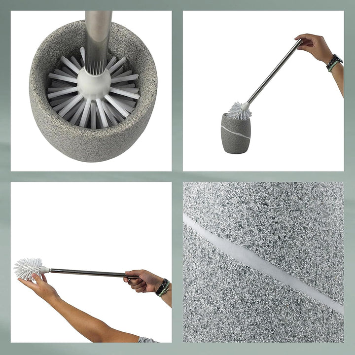 Kela WC-Garnitur Talus aus Poly in beige, Plastik, 11 x 11 x 45 cm Beige WC-Garnitur, Beige WC-Garni