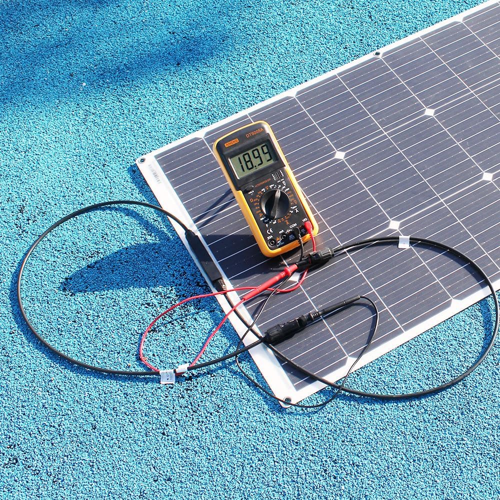 Solarpanel-Set 100W 12V Solarmodule flexibles monokristallines Ladegerät mit 10 A Solarsteuerung für