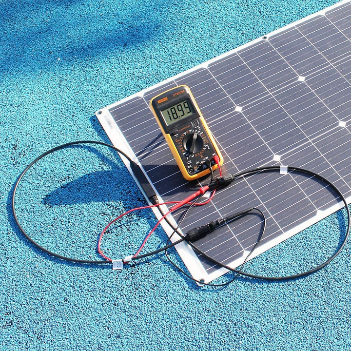 Solarpanel-Set 100W 12V Solarmodule flexibles monokristallines Ladegerät mit 10 A Solarsteuerung für
