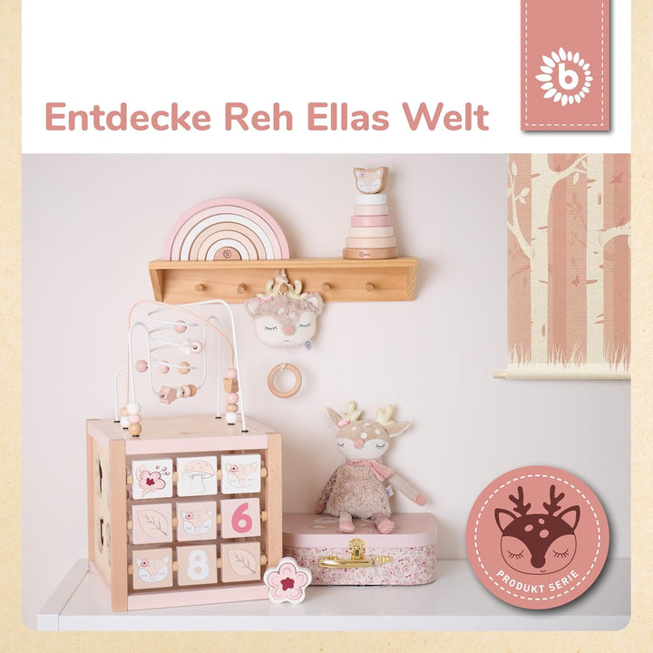 Bieco Motorikwürfel REH Ella XXL nachhaltiges Holz FSC® | Spielwürfel Baby | Motorikwürfel ab 1 Jahr
