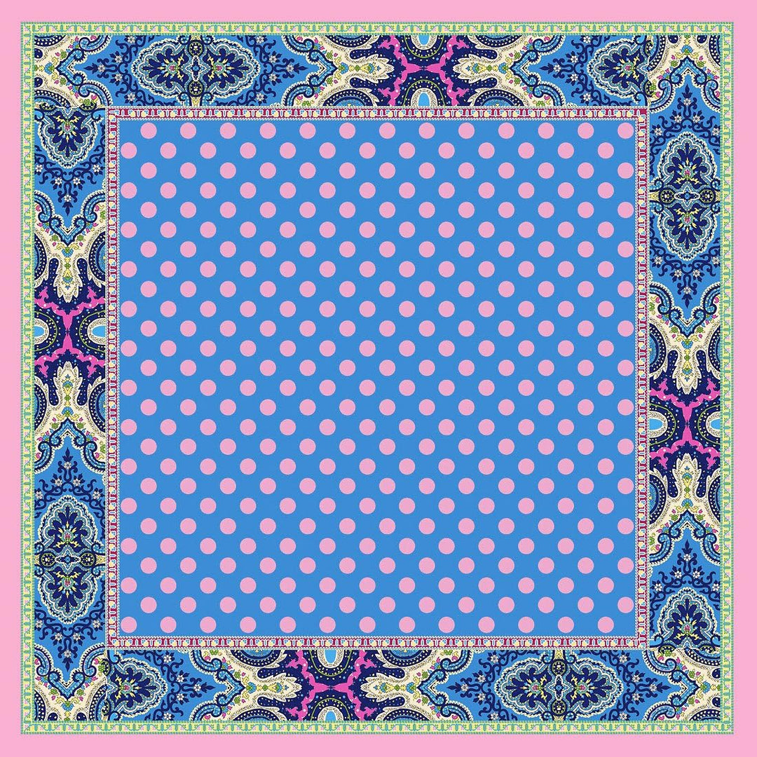 Lorenzo Cana Seidentuch aufwändig bedruckt Tuch 100% Seide 70 x 70 cm harmonische Farben Schaltuch 8