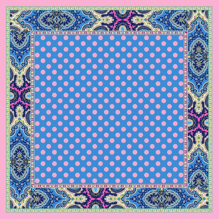 Lorenzo Cana Seidentuch aufwändig bedruckt Tuch 100% Seide 70 x 70 cm harmonische Farben Schaltuch 8