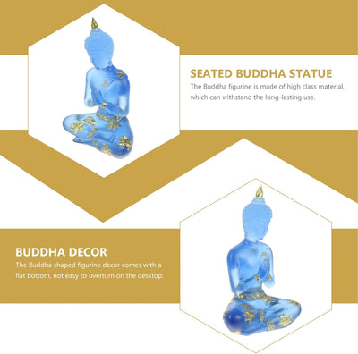 HOMSFOU Sitzende Buddha-skulptur Feng-Shui-skulptur Meditations-Buddha-Statue Gesundheits-Buddha-Sta