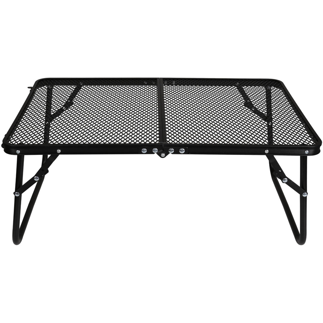 Klappbarer Reisetisch, tragbarer Campingtisch, 60×40×26,5 cm (Schwarz 2), Schwarz 2