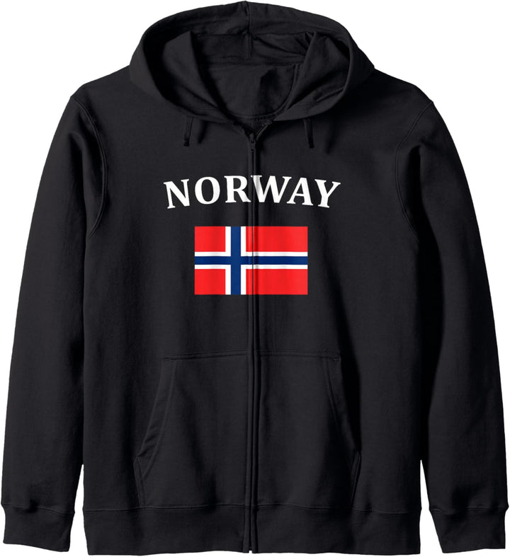 Norwegen Norwegische Flagge Kapuzenjacke