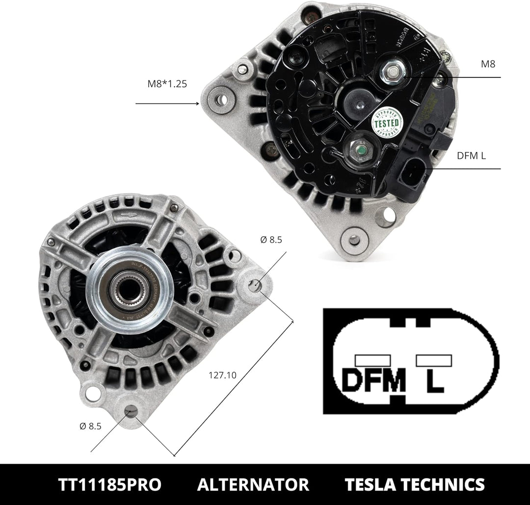 TT11185 PRO. LICHTMASCHINE 12V, alternator 90A, kompatibel mit FORD, SKODA, auto-lichtmaschine AUDI,