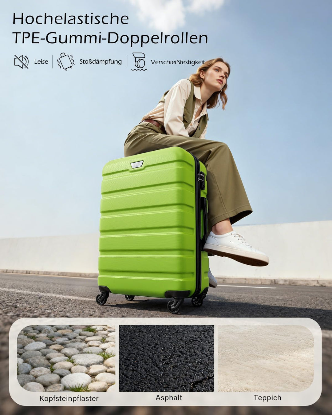 COOLIFE Hartschalen-Koffer Trolley Rollkoffer Reisekoffer ardschale Boardcase Handgepäck mit TSA-Sch