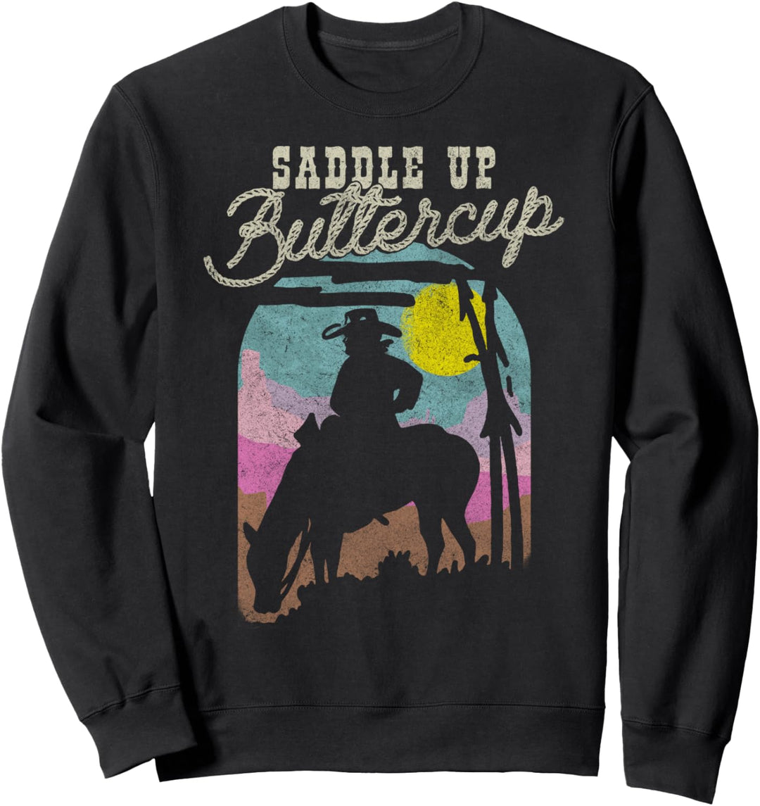 Trendy Saddle Up Buttercup Sweatshirt
