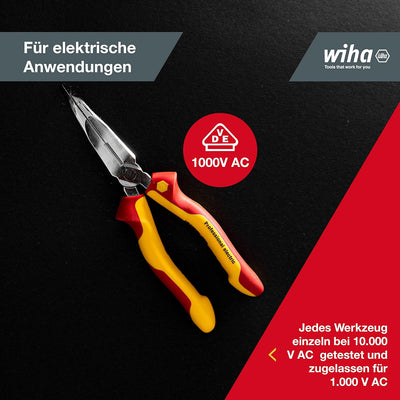 Wiha Flachrundzange Professional electric mit Schneide gebogene Form, ca. 40° Zuführen leicht gemach