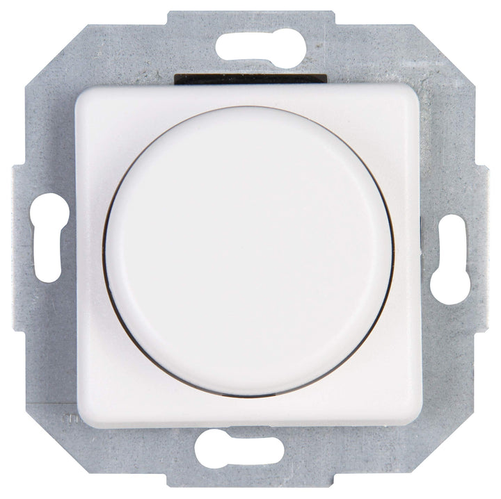 Kopp Europa arktis-weiss, Universal-Dimmer mit Druck-Wechsel-Schalter für LED, Phasenan- und Phasena