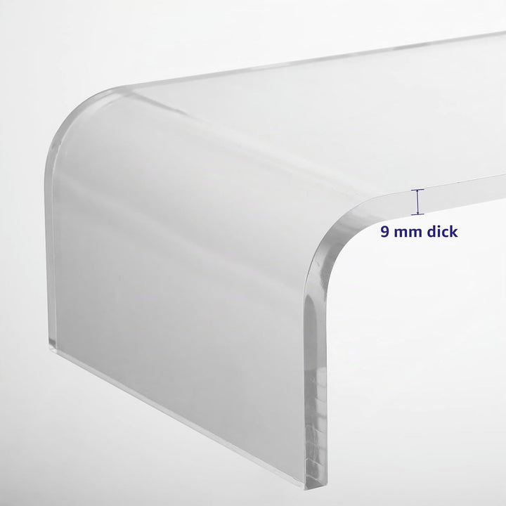 Windfromort Acryl Monitorständer - Bildschirmerhöhung aus Acryl - Transparenter Schreibtisch-Monitor