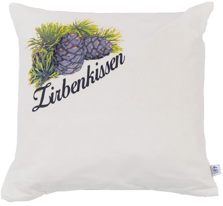 Zirbenkissen Zirbe mit Inlett 40x40 cm befüllt mit Zirbenspänen aus 100% Alpen Zirbenholz