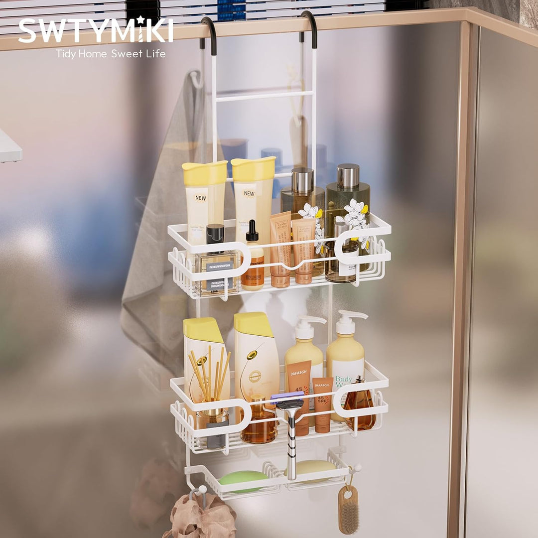 SWTYMIKI Duschregal zum Hängen Dschablage Hängend - Duschablage Hängend Für Dusche Glastür Duschkorb