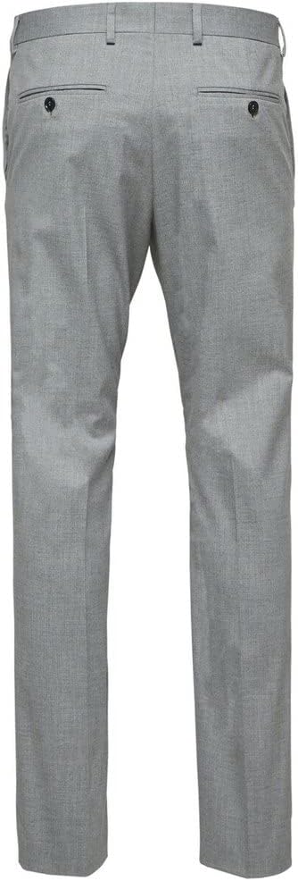 SELECTED HOMME Herren Slhslim-mylologan Light Grey TRS B Noos Anzughose, Light Grey Melange, 40 EU