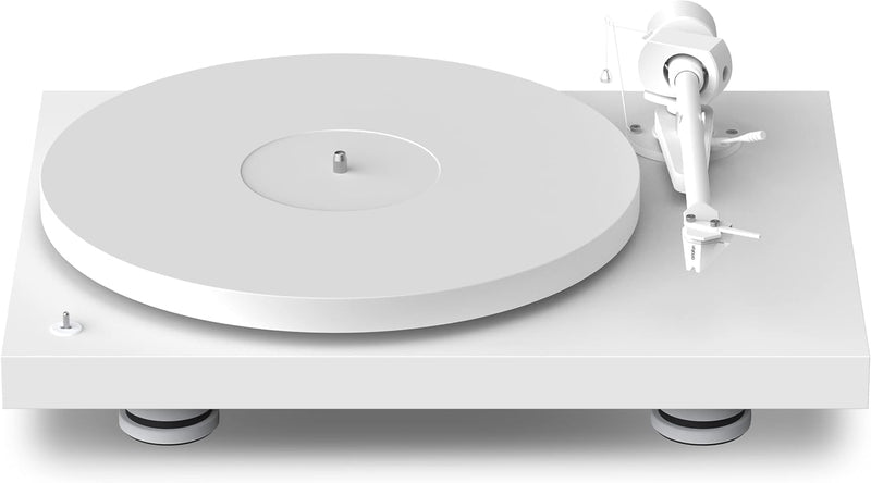 Pro-Ject Debut PRO White, Special Edition Plattenspieler mit Carbon-Aluminium-Hybrid-Tonarm, elektro