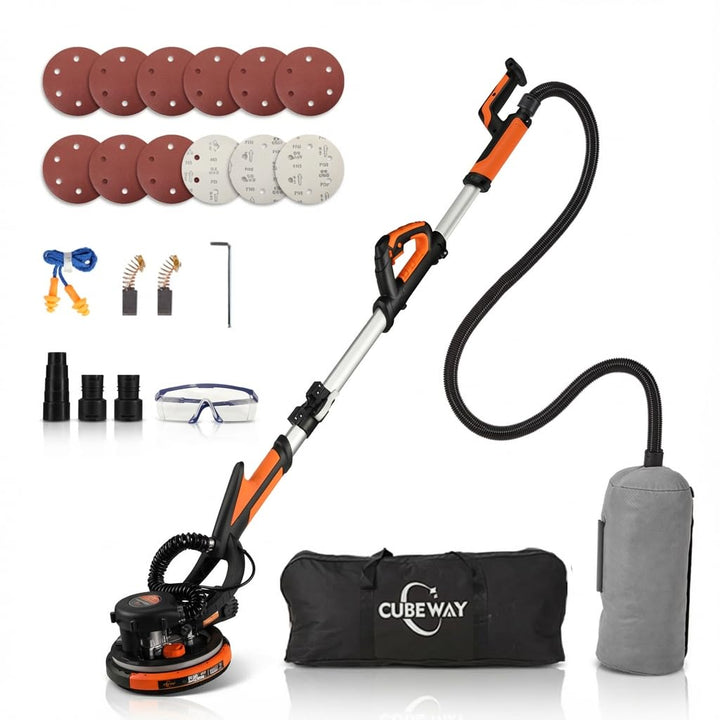Trockenbauschleifer, Wand & Deckenschleifer,750 Watt max Drehzahl 1800 U/min Wandschleifer mit LED u