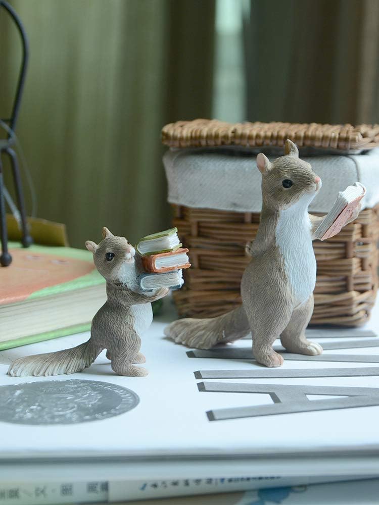 Gemmia Miniatur Gartenfee Eichhörnchen Figurine- Neues Leben Eichhörnchen Statue, Neues Leben Eichhö