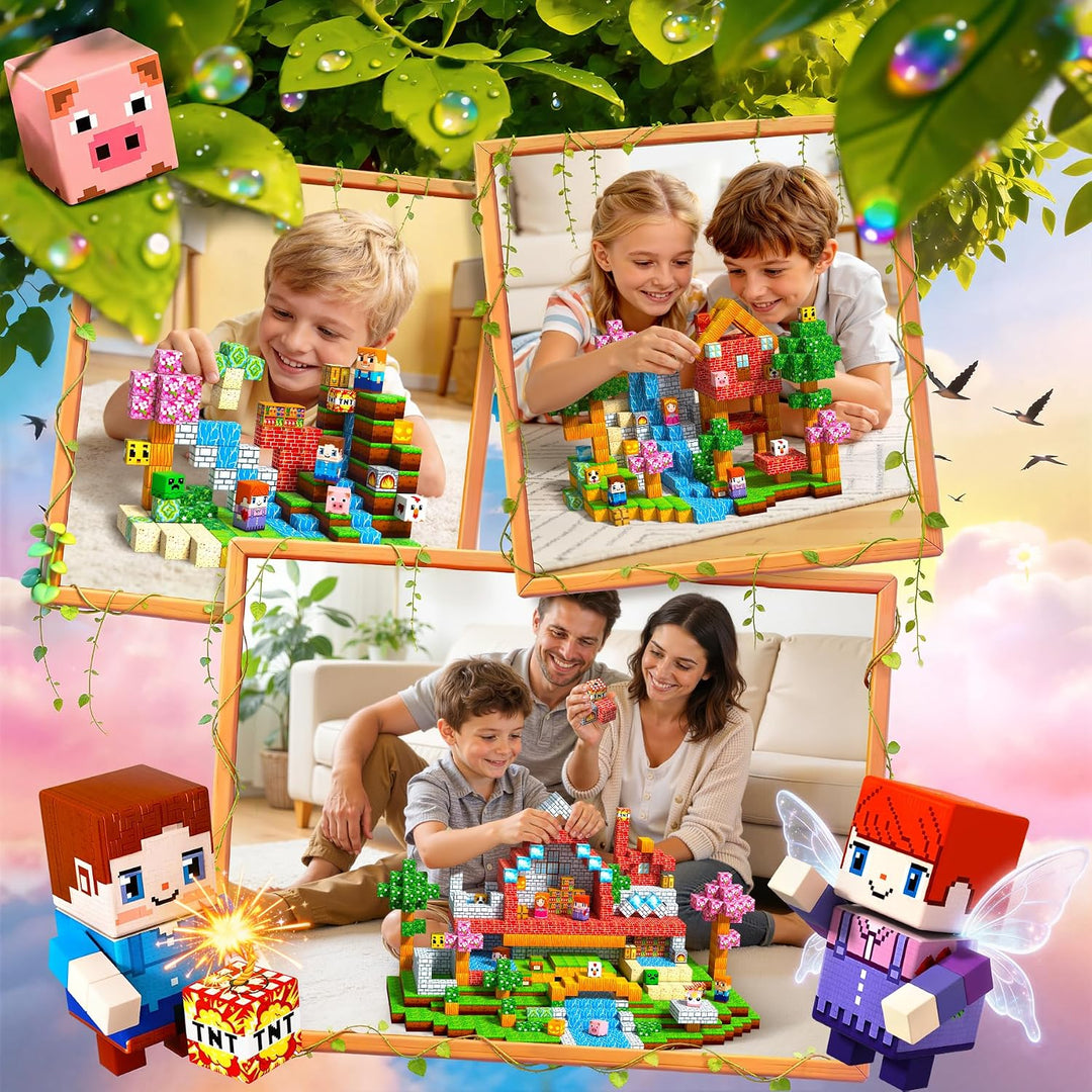 Subtail 507 Teile Magnetische Bausteine - Magnetbausteine Magnetspielzeug Magneten Kinder Magnetisch