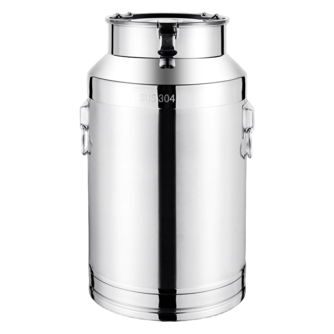 Milchdose 5 l Edelstahleimer mit Deckel und sicheren Schnalle und Hebezling-Rutschmilchkrug für Nahr