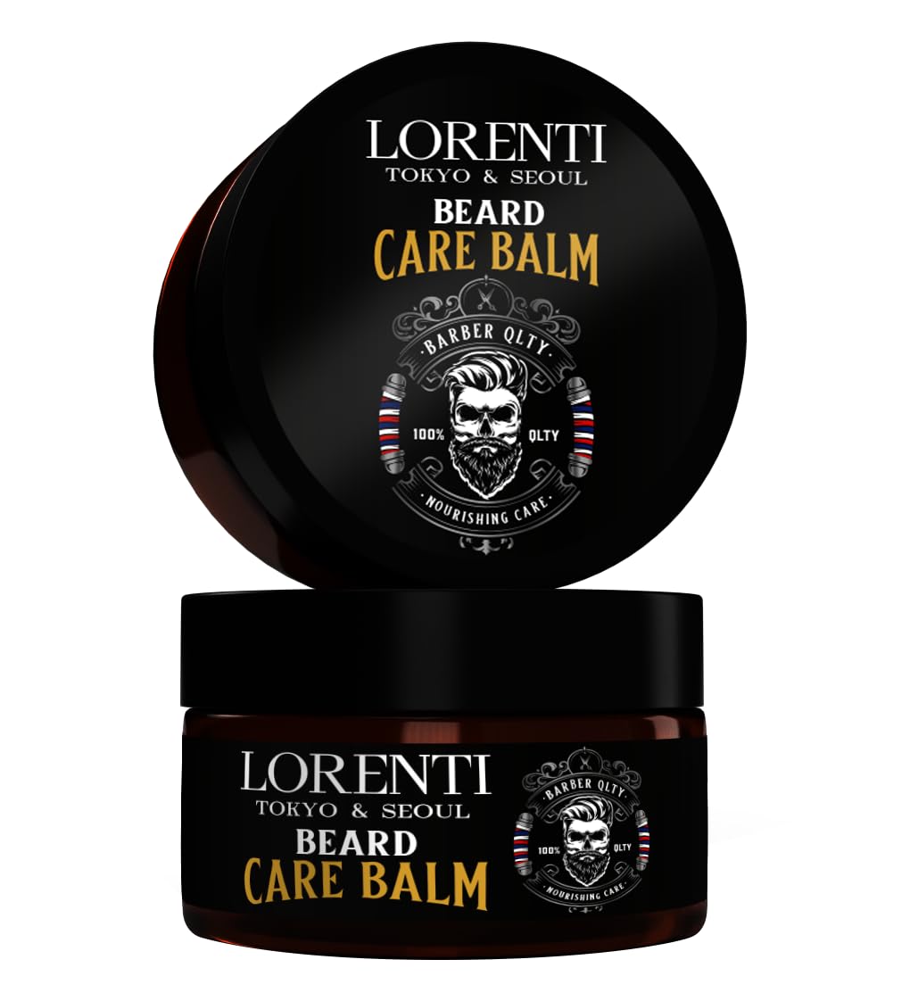 LORENTI TOKYO & SEOUL Argan Barber Bartpflege & Styling Set - Bart Care Kit mit Bartöl, Bartshampoo