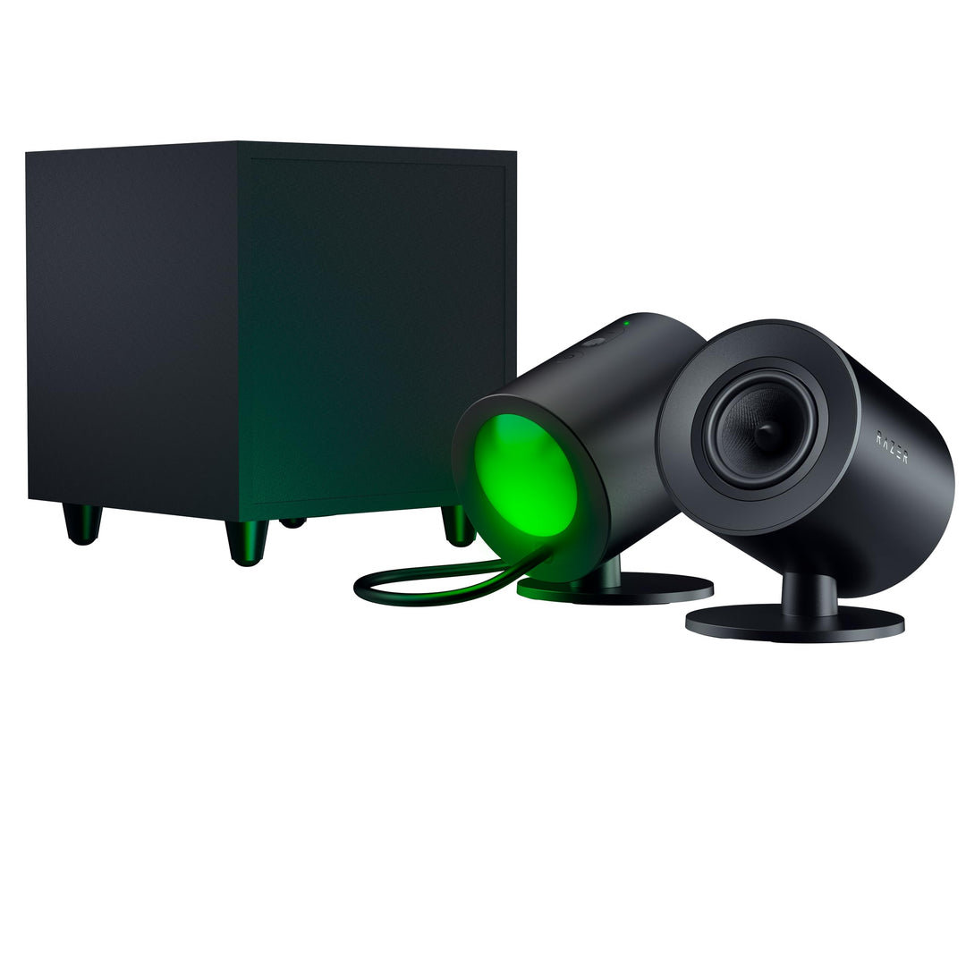 Razer Nommo V2 - Full-Range-2.1-Gaming-Lautsprecher für PC mit kabelgebundenem Subwoofer (3-Zoll-Ful