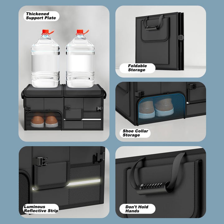 Kofferraum Organizer,Kofferraumtasche Faltbar,Autobox Kofferraum mit Griff,Auto Aufbewahrung Camping