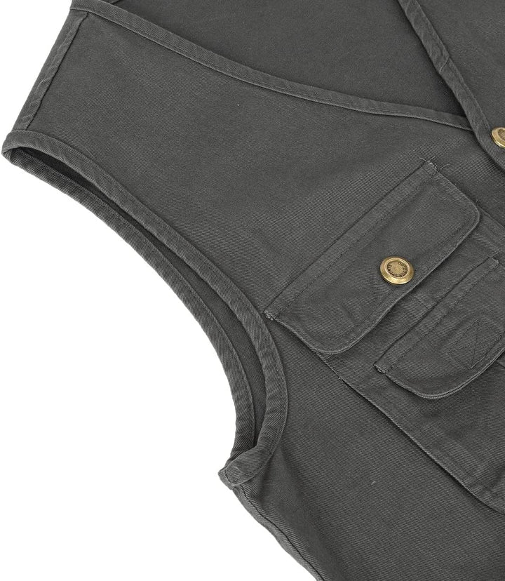 YOUTHUP Weste Herren Anglerweste Outdoor Ärmellose Fotografie Jagd Sportweste Multi-Tasche Leicht Kn