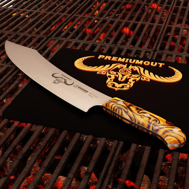 Giesser seit 1776 - Made in Germany - Kochmesser 30 cm Spicy Orange, PremiumCut Barbecue No 1, Küche