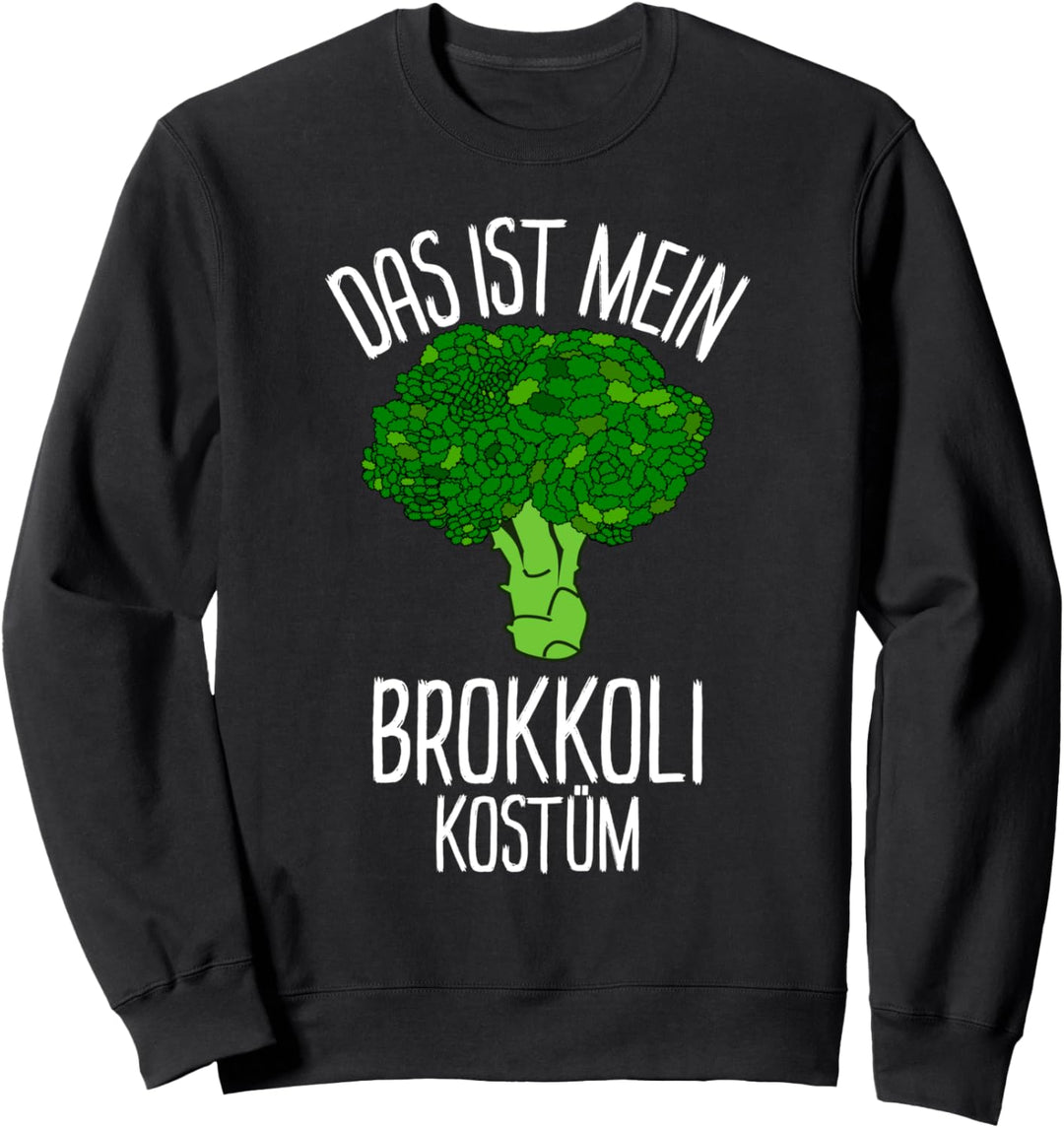 Lustiges Brokkoli Karneval Fasching Kostüm Gemüse Damen Sweatshirt