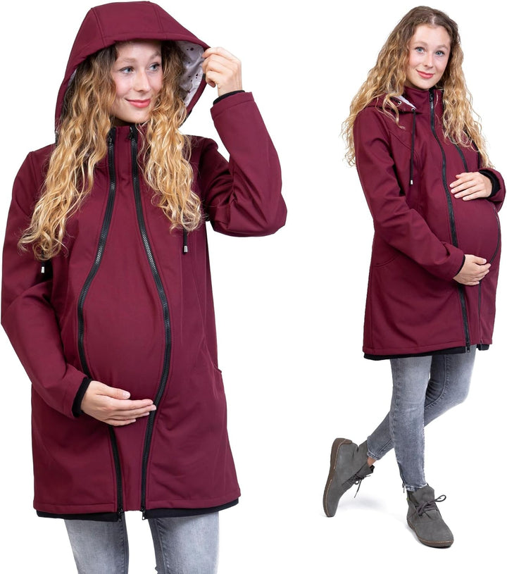 Viva la Mama – Allwetter Funktionsjacke für Mama und Baby, Umstandsjacke + Tragejacke - MELLORY S Vo