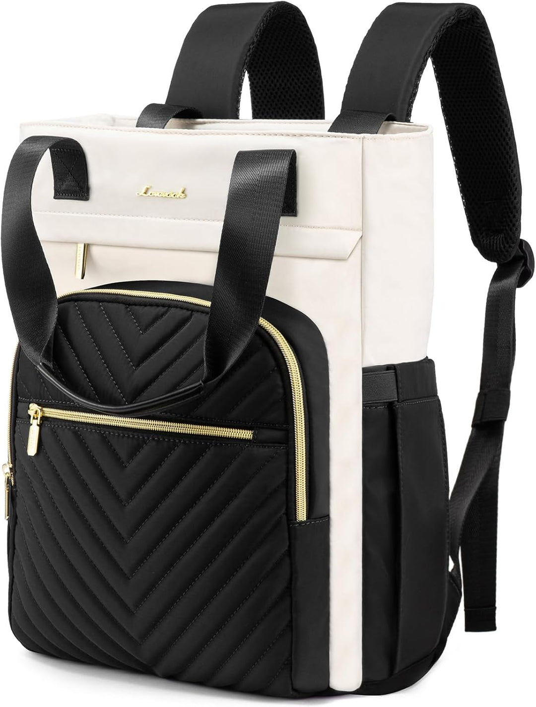 LOVEVOOK Laptop Rucksack Damen Elegant 17.3 Zoll 2 in 1 Handtasche Rucksack Wasserdicht Schulrucksac