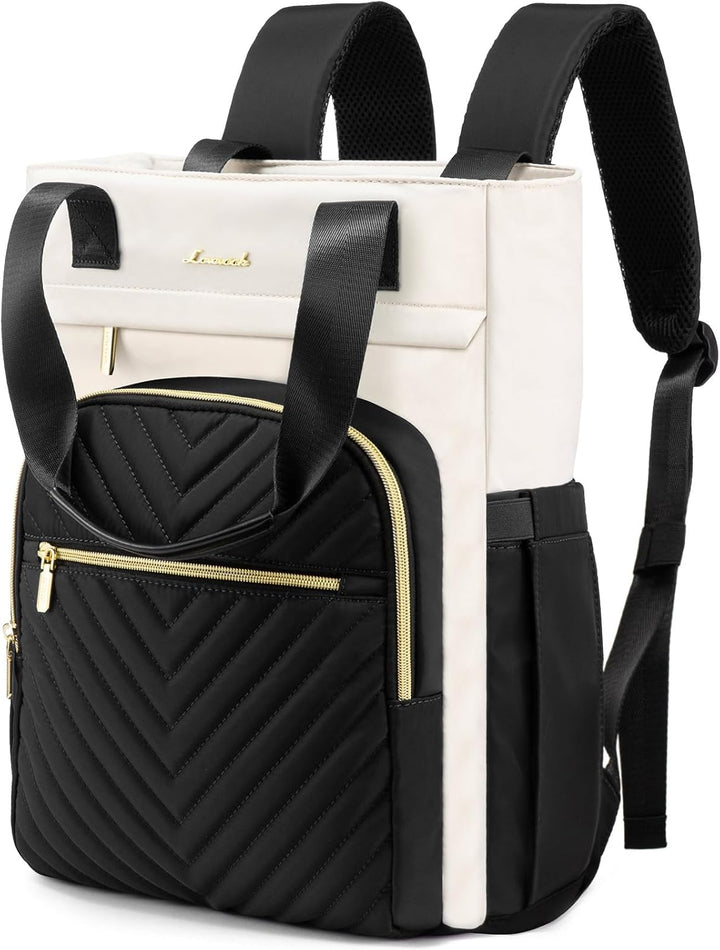 LOVEVOOK Laptop Rucksack Damen Elegant 17.3 Zoll 2 in 1 Handtasche Rucksack Wasserdicht Schulrucksac