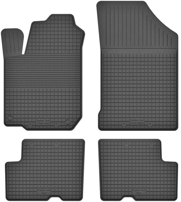 Fussmatten Vorne, Hinten 4er Set für Dacia Logan 1 / MCV 1 2004-2013 Gummi Gumimatten, Vorne, Hinten
