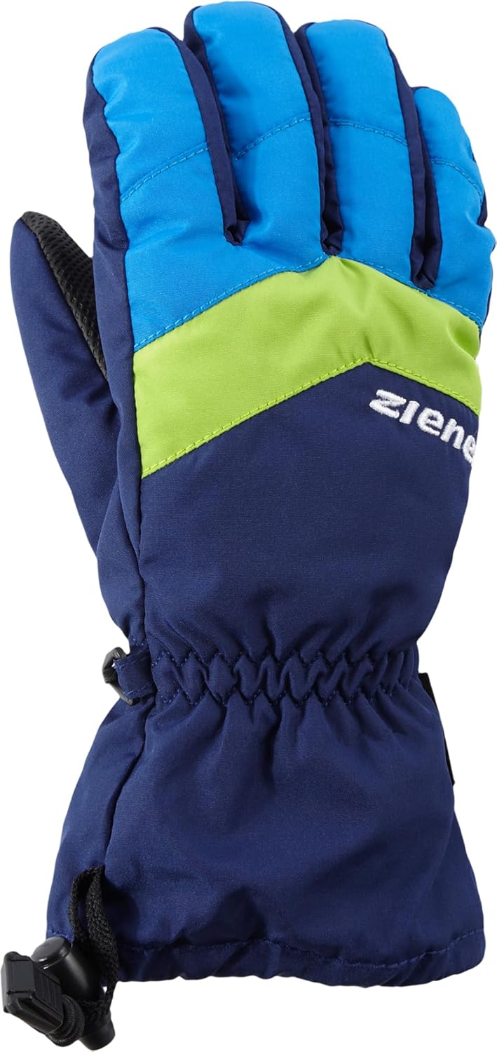Ziener Kinder LETT AS glove junior Ski-Handschuhe/Wintersport | wasserdicht, atmungsaktiv 3 blau (na