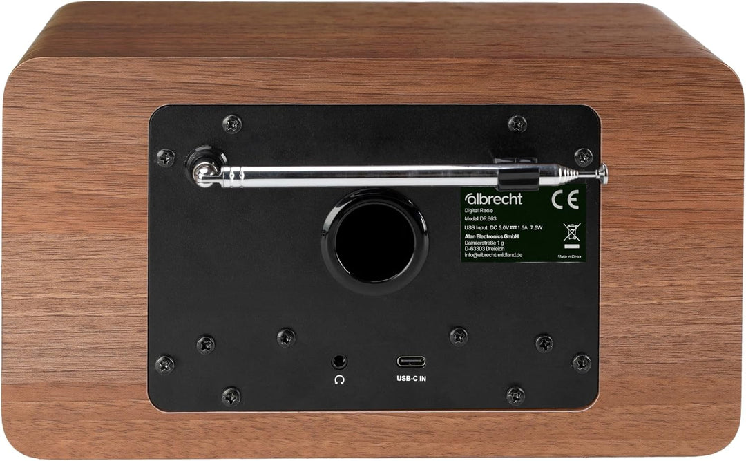 Albrecht DR 863 Digitalradio Mono, DAB+/UKW, grosses 4,3" Farbdisplay, ASA | 4,3" Farbdisplay, ASA-W