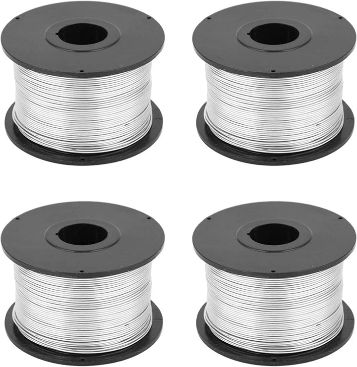 4 Stück Stahl Rebar Tie Wire, 110m x 0,8 mm Stahlbewehrungsdrahtrollen Rebar Bindedraht für Automati