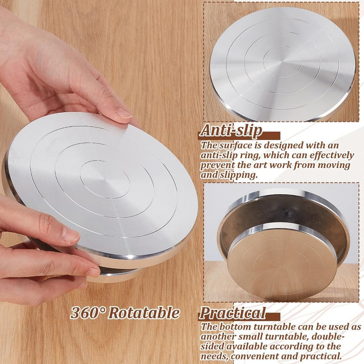 UNICRAFTALE 15cm 1 Stück Action Displays Legierung Keramik Drehscheibe Drehscheibe Skulpturrad Drehs