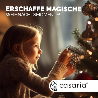 CASARIA® Weihnachtsbaum künstlich 180cm mit Metallständer 613 Spitzen wie echt Schnellaufbau Weihnac