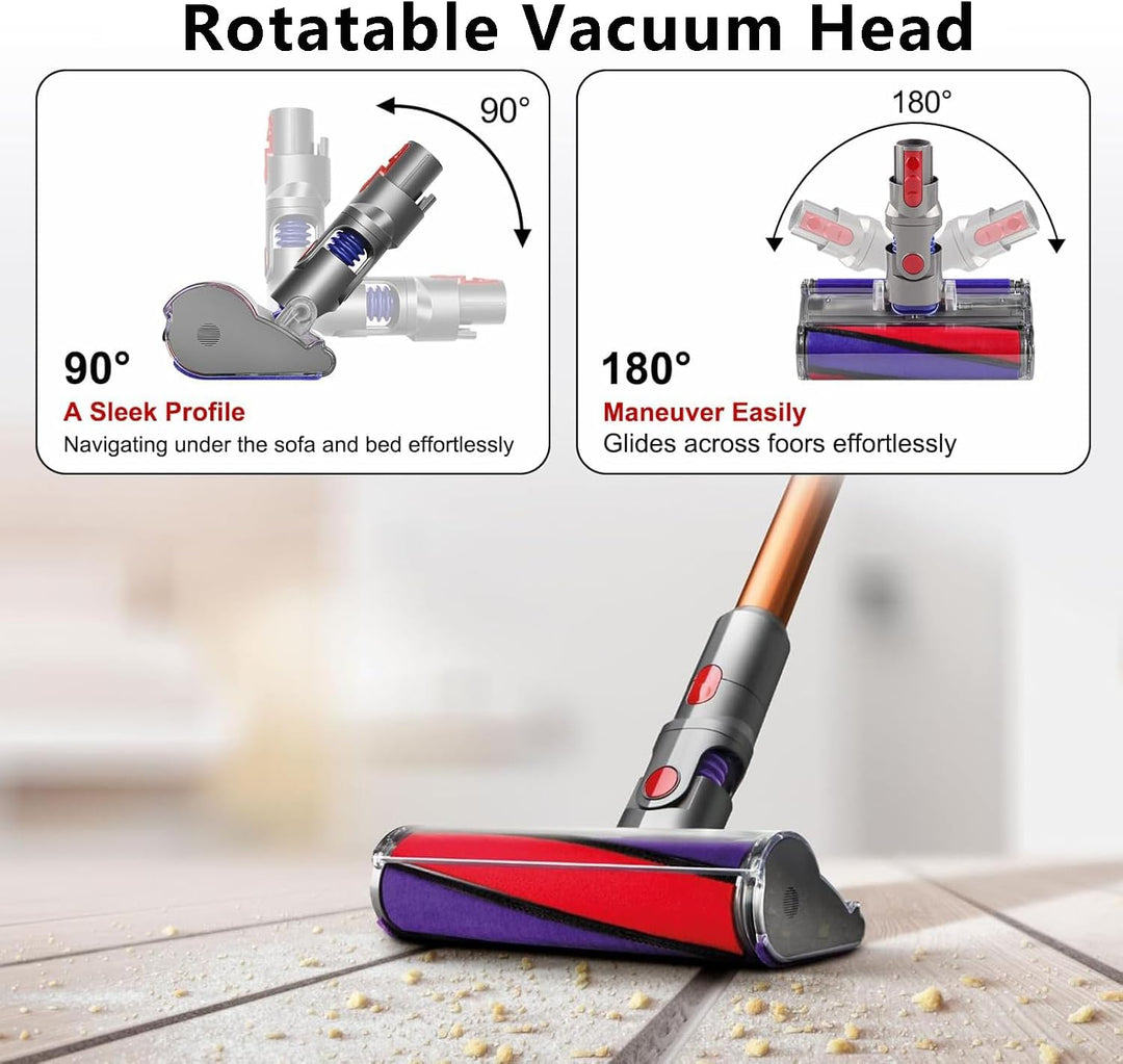 Softwalze Bodendüse für Dyson V7 V8 V10 V11 V15 Staubsauger, Elektrischer Soft Roller Bürste Aufsatz