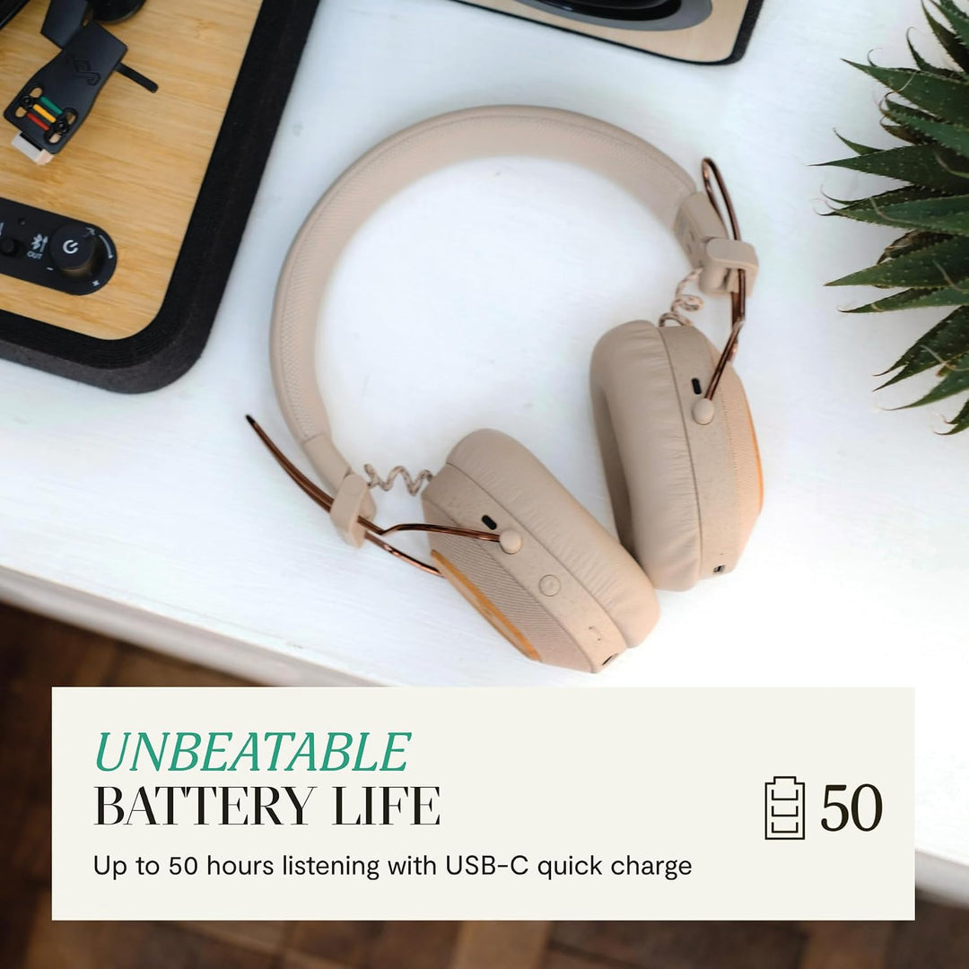 House of Marley Positive Vibration Riddim kabellose On-Ear Bluetooth Kopfhörer - 50 Std. Spielzeit,