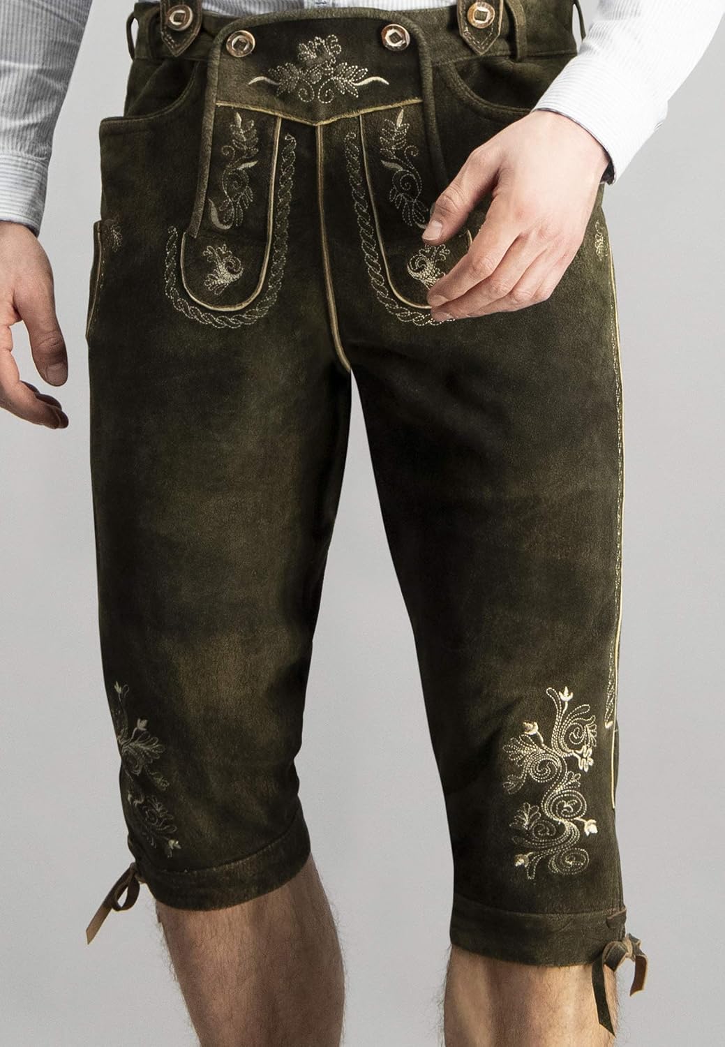 Stockerpoint Herren Lederhose 44 Braun (Bison), 44 Braun (Bison)