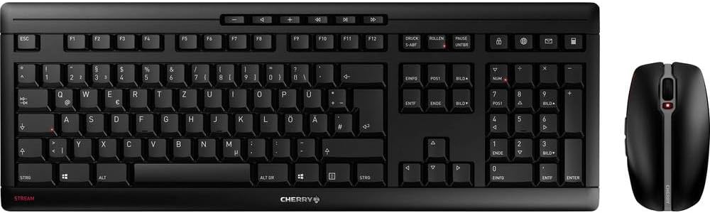CHERRY STREAM DESKTOP RECHARGE, Kabelloses Tastatur-Maus-Set, Deutsches Layout (QWERTZ), 2,4 GHz Fun