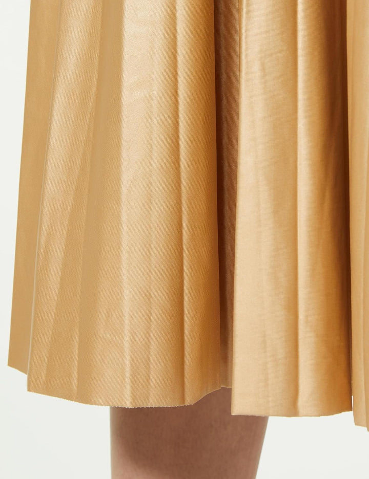 Vila Female Midirock Plissee XS Beige, XS Beige