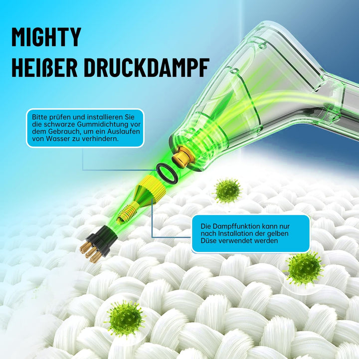 Dampfreiniger Handgerät,Steam Cleaner mit 1500ML Tank,Tragbarer Hochdruck Dampfreiniger mit 3 Arten